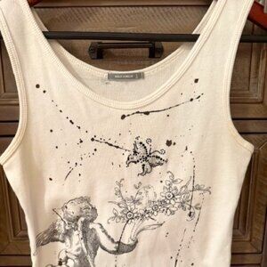 Nally & Millie - Cherub W/  Embellished Butterfly Tank Top - Size L